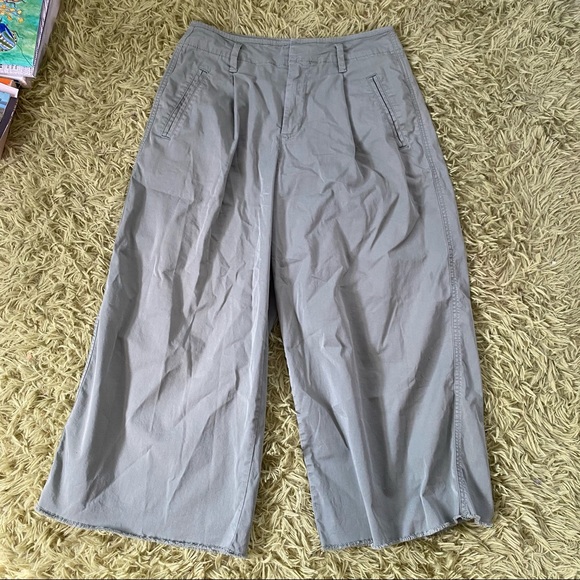 high waisted wide leg cropped pants - Picture 4 of 4